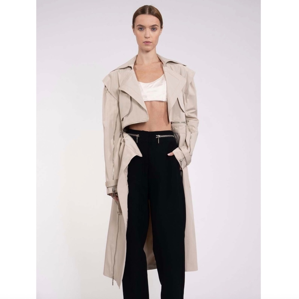 Nonchalant Label Lennox Trench Coat / Skirt  / Cropped Jacket New With Tags - Picture 4 of 15